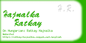 hajnalka ratkay business card